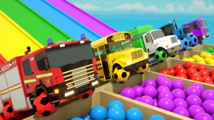 Мультяшки про машинки Колёса автобуса Песня Бинго Колёса в форме футбольного мяча Детские песенки