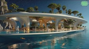 Жизнь в 4100 году 🚀 В фантастическом футуристическом городе над облаками (4K)