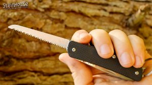 Как распилить толстое дерево маленькой пилой складного ножа | SteinHouse