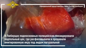 В Люберцах ликвидирован цех, откуда имитированную икру сбывали под видом натуральной