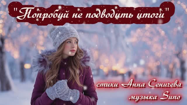 "Попробуй не подводить итоги". стихи Анны Сеничевой музыка Suno
