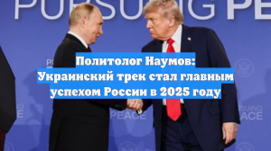 Политолог Наумов: Украинский трек стал главным успехом России в 2025 году
