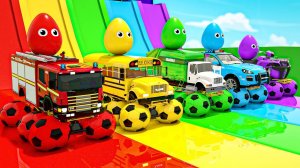 Мультяшки про машинки Изучаем цвета на английском Песня про цветные шарики Песни для малышей и детей