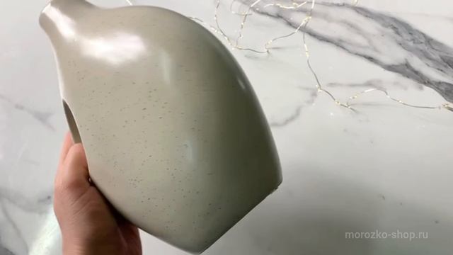 Декоративная ваза-кувшин ЛЕБРОК, фарфор, бежевый, 20х16 см, 095753120-1