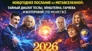 Новогоднее Поздравление из Метавселенной ! Тайный диалог Теслы, Эйнштейна, Гаряева и Бехтеревой !