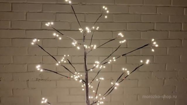 Декоративное светящееся дерево ЛЕЙФ, 360 тёплых белых LED-огней, 150 см, таймер, уличное, AX5306330