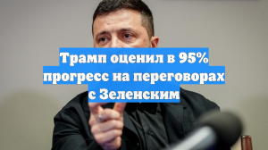 Трамп заявил о большом прогрессе в урегулировании конфликта на Украине