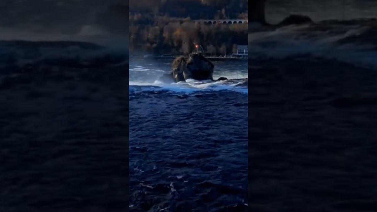 Рейнский водопад, красота природы. #Рейн #Водопад смотреть онлайн