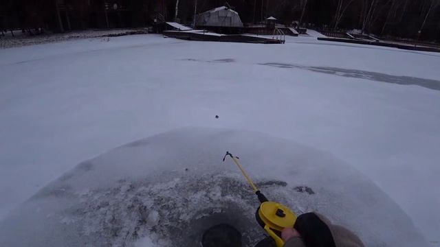 НАШЁЛ КЛЁВУЮ ЛУНКУ. Рыбалка на БЛЕСНУ по первому льду. смотреть онлайн
