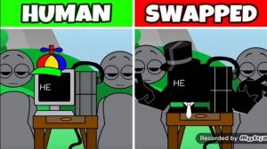 human swapped sprunki retake