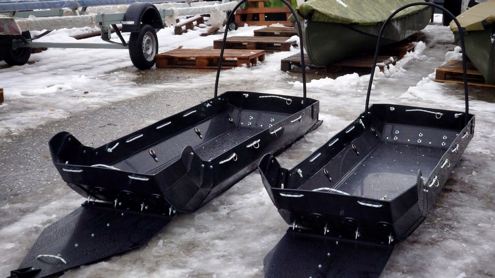 Сани для снегохода МАХ ЭКО 265 | Сани волокуши Максиход | Обзор саней смотреть онлайн