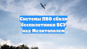 Балицкий: в Запорожской области сбиты несколько БПЛА