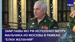 Замглавы МО РФ исполнил мечту мальчика из Москвы в рамках "Елки желаний"