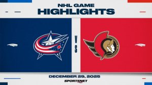 30.12.2025 | ОБЗОР МАТЧА | Оттава Сенаторз - Коламбус Блю Джекетс | Highlights