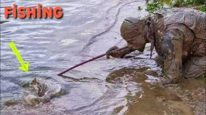 Рыбалка голыми руками / Необычный метод ловли / Рыбалка в ручье / Без снастей