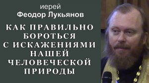 Как правильно бороться с искажениями нашей человеческой природы. Иерей Феодор Лукьянов