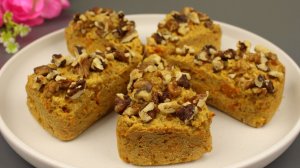 Морковный пирог с овсянкой без муки. Без сахара!