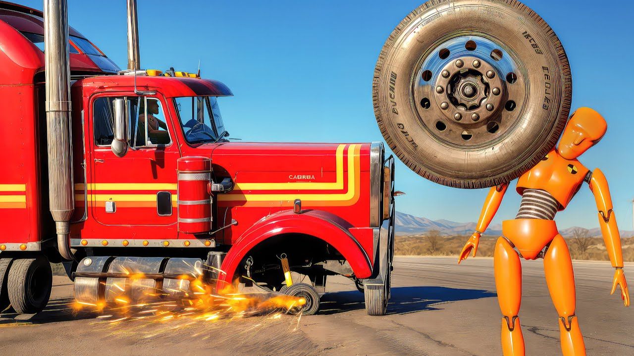 Отвалившееся колесо и автокатастрофы #1 😱 | BeamNG.Drive|Бемиджи Драйв смотреть онлайн