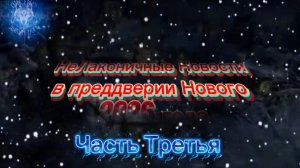 НеЛаконичные Новости от Шамана Раху 30 декабря 2025 года. Часть третья.