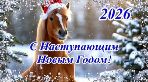 С новым годом! С наступающим новым 2026 годок. Красивое, веселое поздравление!