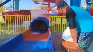 Настя и папа на активном отдыхе в Турции