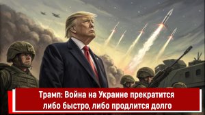Трамп: Война на Украине прекратится либо быстро, либо продлится долго