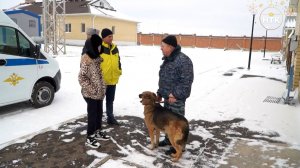 В рамках акции «Елка желаний» Антонина Денисова ознакомилась с работой кинологической службы