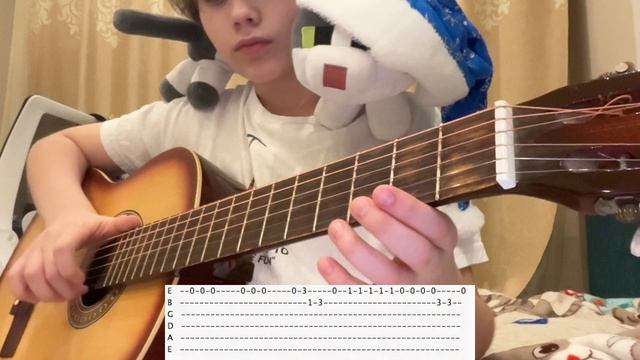 Как играть Jingle Bells на гитаре (табы, разбор)