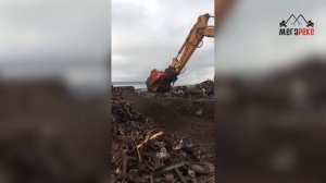 Очистка металлолома от земли. Навесной сепарационный ковш Rotar.