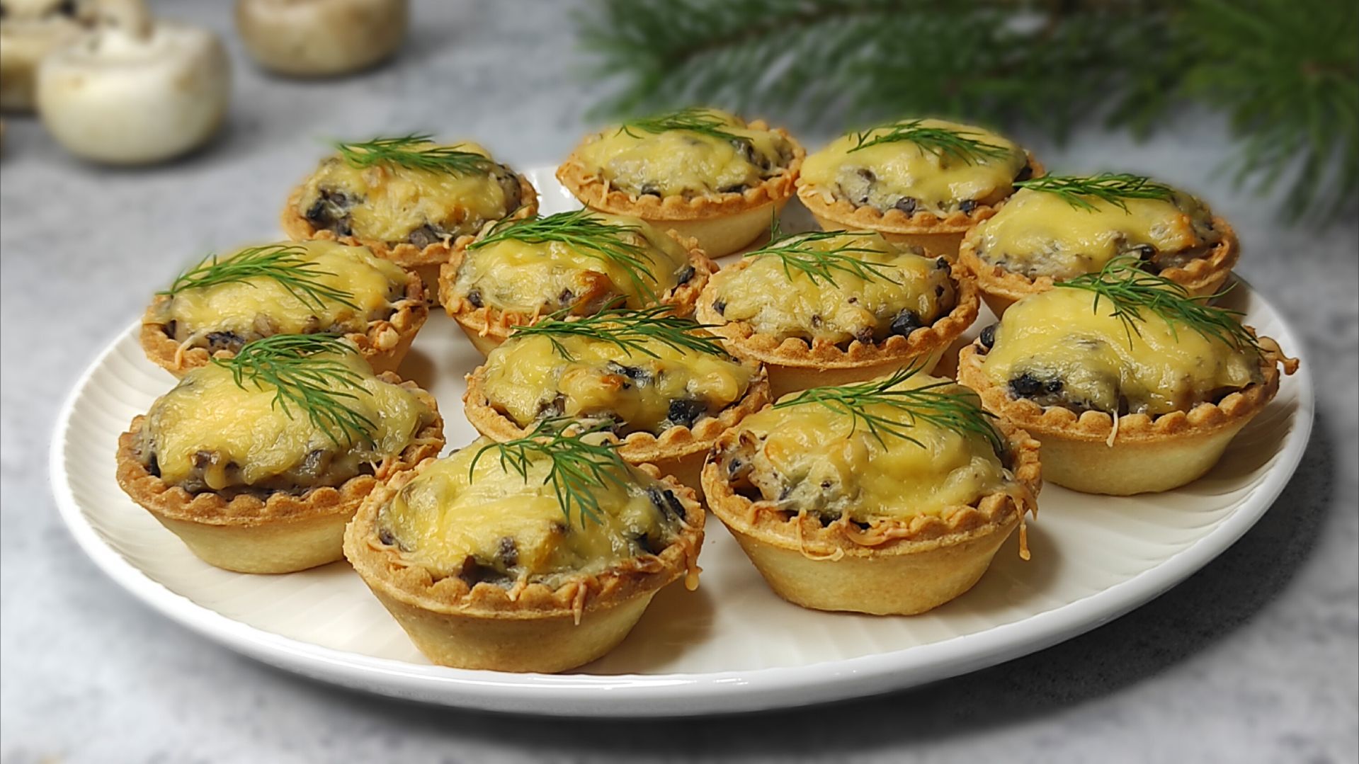 ЖУЛЬЕН (жюльен) в тарталетках с КУРИЦЕЙ и ГРИБАМИ! Закуска на НОВЫЙ ГОД! смотреть онлайн