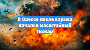 В Одессе после взрыва начался масштабный пожар