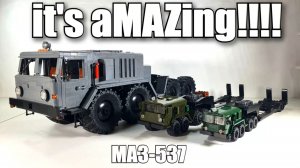 Обзор на мой  большой ЛЕГО  МАЗ-537. LEGO самоделка WLG