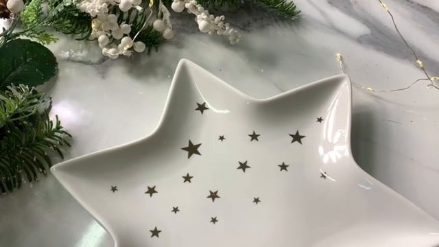 Сервировочное блюдо-звёздочка ЗОЛОТОЙ ЗВЕЗДОПАД, фарфор, 28 см, 795900050-2