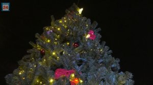 Огни новогодних елей в жилых районах столицы Хакасии зажгли жители Абакана