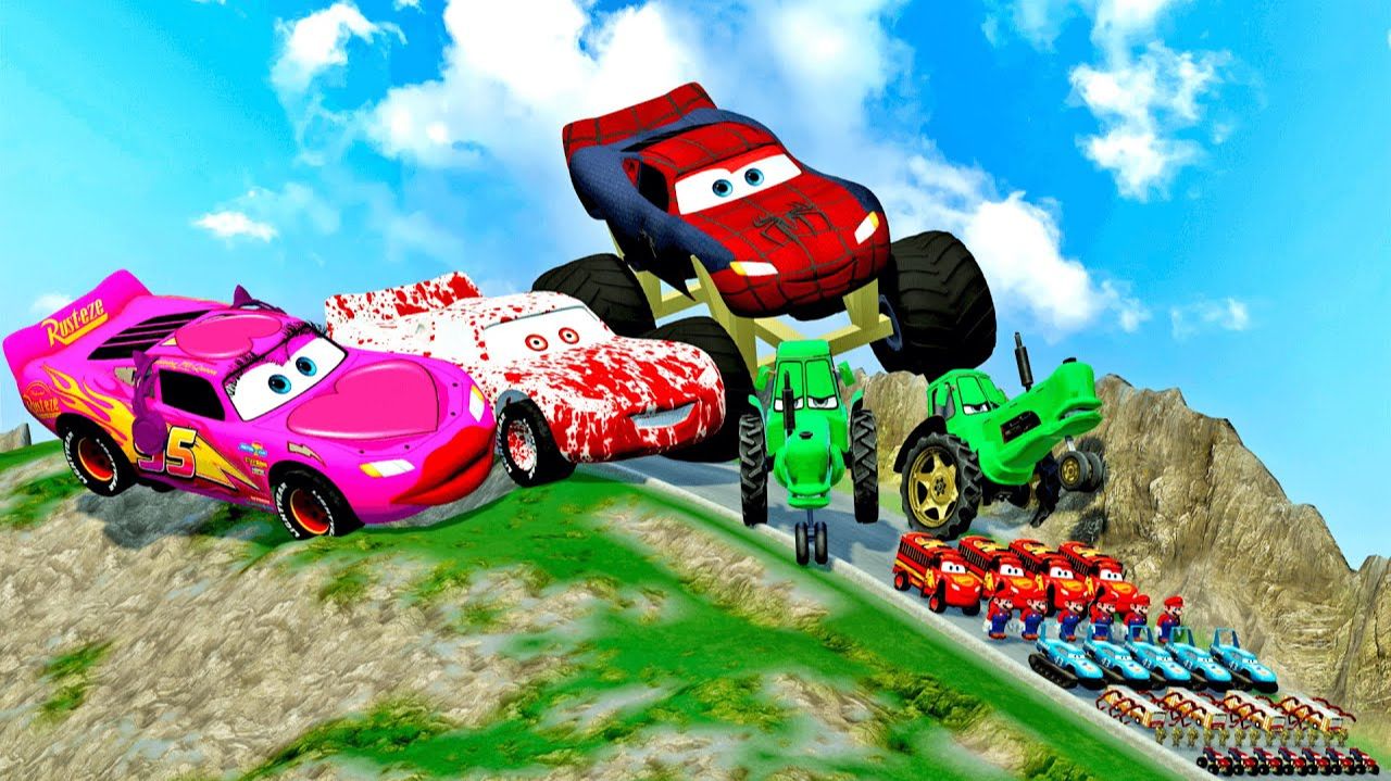 Разные Молнии Маквин! Мальчики против девочек! смотреть онлайн