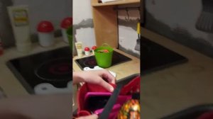 готовим из игрушечной еды вместе с моей сестрой Ирой
