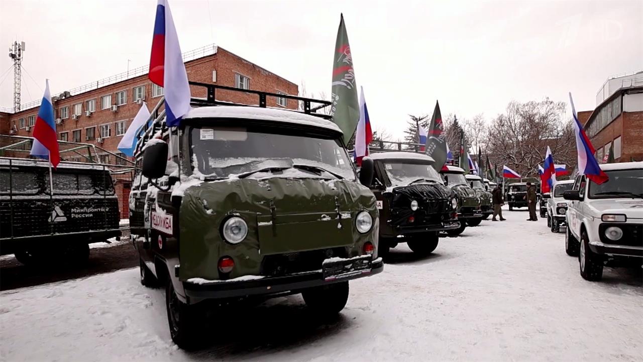 "Народный фронт" отправил крупную партию техники на передовую. смотреть онлайн