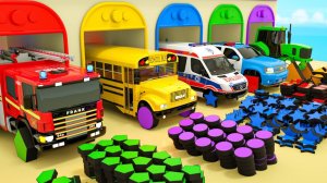 Мультяшки про машинки - Футбольный мяч и поезд - Изучение цветов - Детские мультики стишки и песни