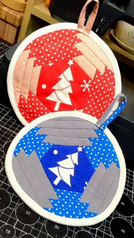 Идея для новогоднего подарка ❤️🔥 ЛОСКУТНЫЕ ПРИХВАТКИ #новыйгод #гексагон #пэчворк #прихватки смотреть онлайн