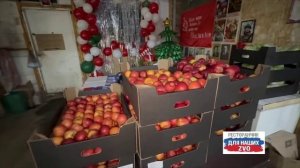 Компания «Белгородские яблоки» передали яблочки и пекинскую капусту к новогоднему столу нашим героям