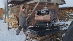 разгрузка мотособаки из Шнивы дома