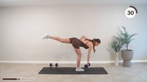 30 Min BOOTY BUILDING WORKOUT + Weights    Grow your Glutes   No Jumping, Warm Up + Cool Down