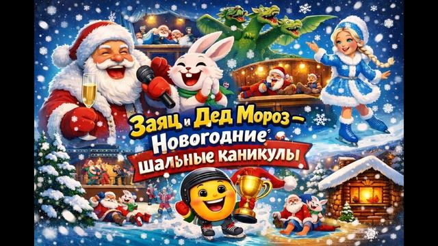 Новогодний хит. Новогодние каникулы. Дед Мороз и заяц. Новогодняя зажигательная