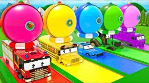 Круглый гараж открывает дверь — песенка про маленькую акулу — изучение цветов — детские стишки