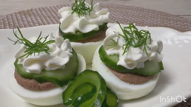 Фаршированные яйца - куриным паштетом! смотреть онлайн