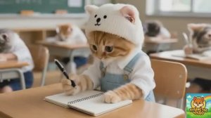 МУЛЬФИЛЬМ ДЛЯ ДЕТЕЙ, Котёнок учится в школе и помогает бабушке