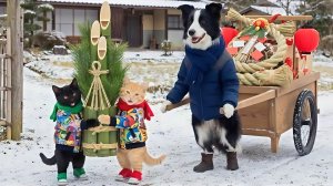 Крошечные котята и Колли украшают все к Новому году. История любви, семьи и спасения