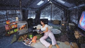 Кемпинг в надувной палатке. Бездельничаю на природе в палатке. Бушкрафт