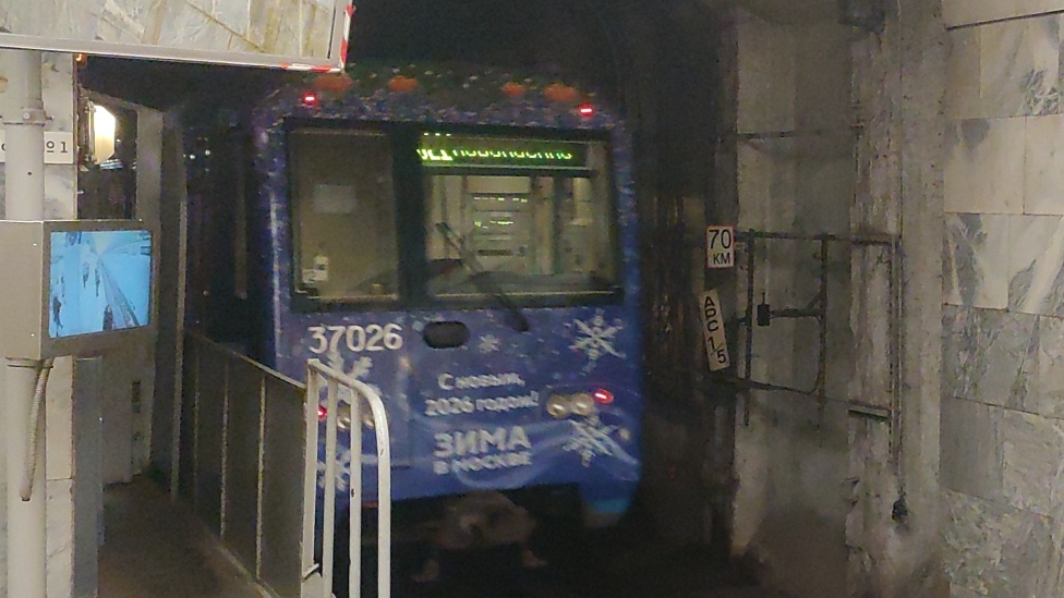 Новогодний метропоезд "Ока" (С Новым 2026 годом!) / станция Новогиреево смотреть онлайн