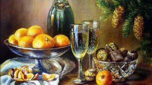 Новогоднее угощение на картинах художников
